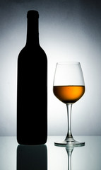Bottle&wine glass