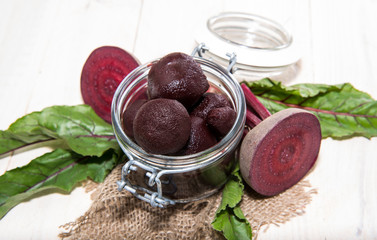 Portion of pickled Beetroot