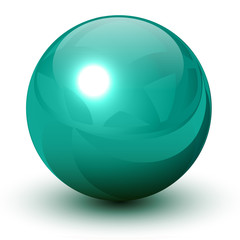 Green glossy sphere