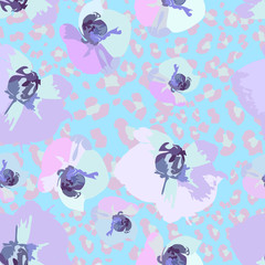 seamless pattern of flower orchids