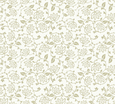 Seamless fancy floral background