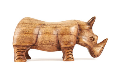 Rhinoceros rhino sculpture isolated
