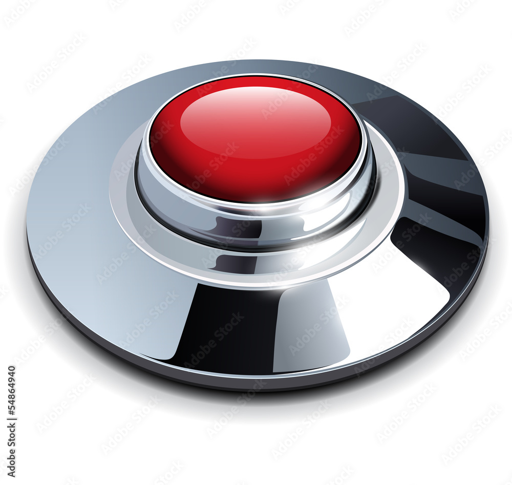 Poster red chrome button