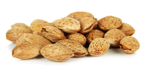 Almond , isolated on white