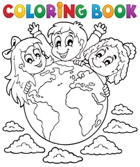 Poster de jardin Pour enfants Livre de coloriage thème enfants 2