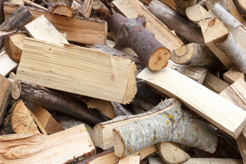 chopped firewood