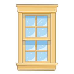 Wooden window isolated illustration