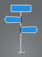road sign direction 3d icon
