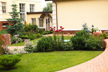 Beautiful garden beautiful house