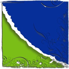 fond abstrait vert et bleu