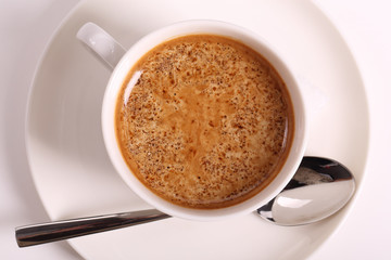 Cappuccino in teacup