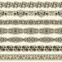 Vintage border set for design