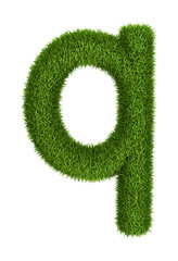 Natural grass letter q lowercase