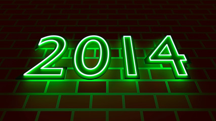 New Years 2014 - neon light