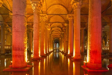 Tischdecke Underground Basilica Cistern, Istanbul, Turkey © Sangchai Olan
