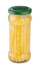 Corncob in the glass jar