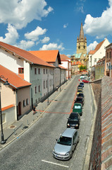 Obraz premium Beautiful street in Sibiu