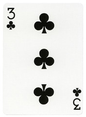 Playing Card - Three of Clubs