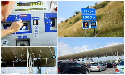 composition au péage d'autoroute