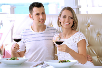 Beautiful young romantic couple