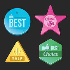 Modern Vector Badges Set