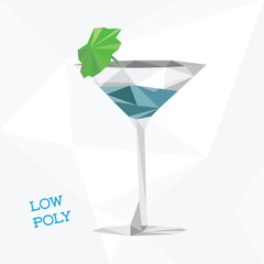 low poly martini