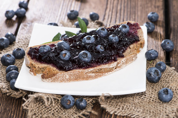 Blueberry Jam on a bread