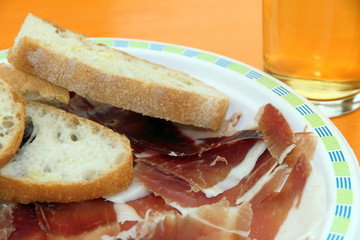 Serrano ham from Teruel Spain