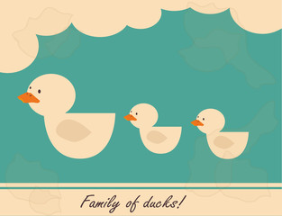 family of ducks