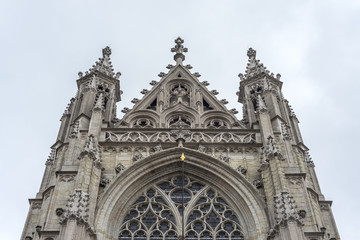 Fototapeta na wymiar The Notre-Dame du Sablon in Brussels, Belgium