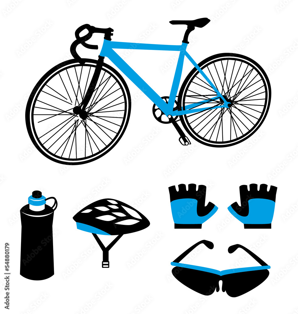 Wall mural cycling design