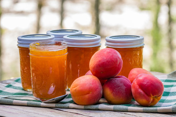 Homemade apricot jam or preserves