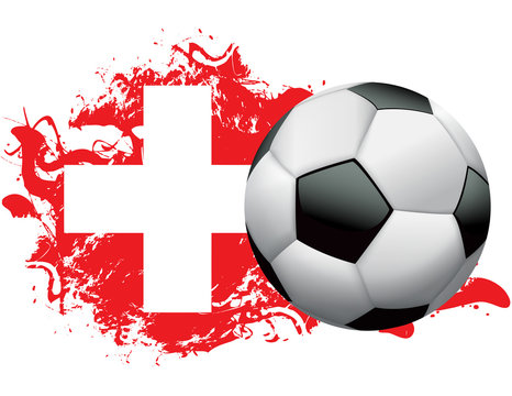 Switzerland Soccer Grunge Design