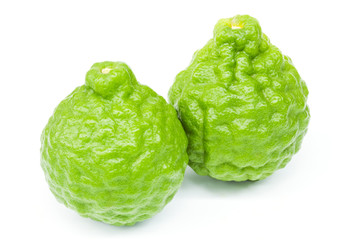 Kaffir Lime isolated on white background