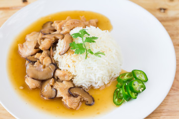 Mixed Seafood Basil with rice