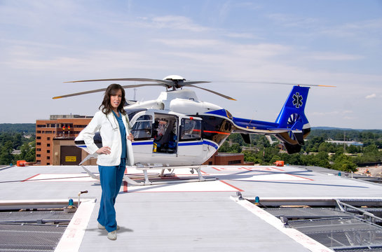 Doctor And Life Flight Helecopter