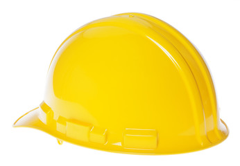 Isolated Hard Hat - 45&deg; Back Yellow