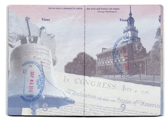USA Passport Stamped Page