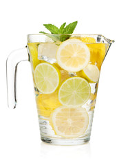 Pitcher with homemade lemonade