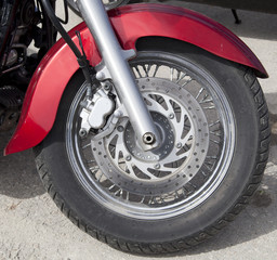 Obraz premium disk brake system on a motorcycle