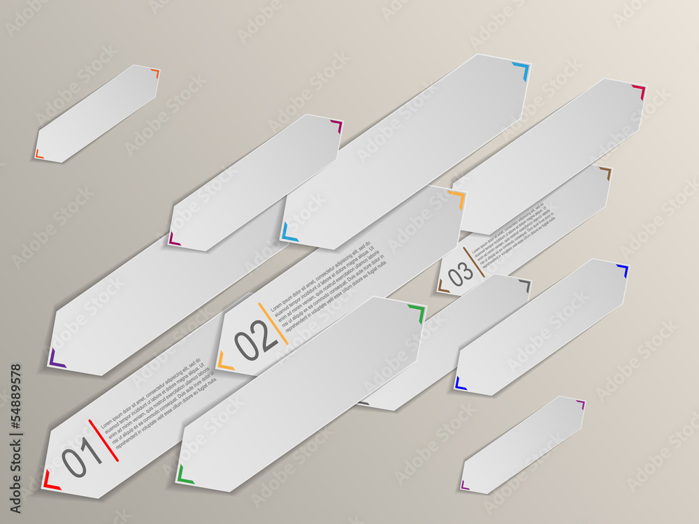 Aufkleber Abstract 3d Paper Graphics