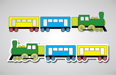 Train and wagon silhouets