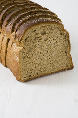 Fresh rye bread slices
