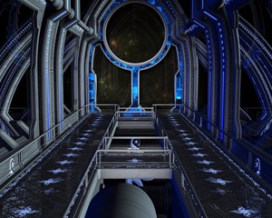 Inside the Space Station - 1 © Algol