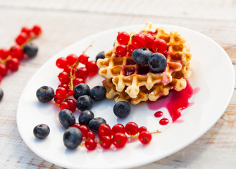 Blueberries and currants