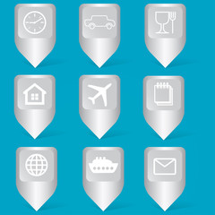 Set of metal markers travel