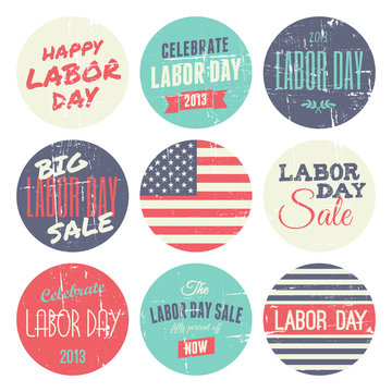 American Labor Day Sickers Collection