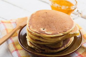Pancakes on plate