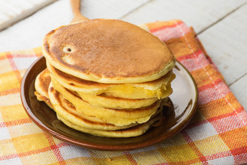 Pancakes on plate