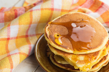 Pancakes on plate